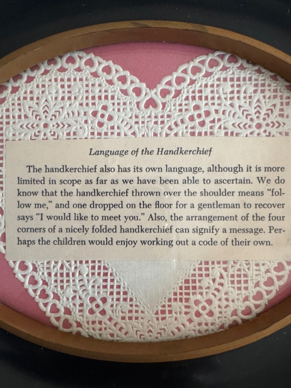 Framed Heart Lace Art Wall Accent in Pink and Black